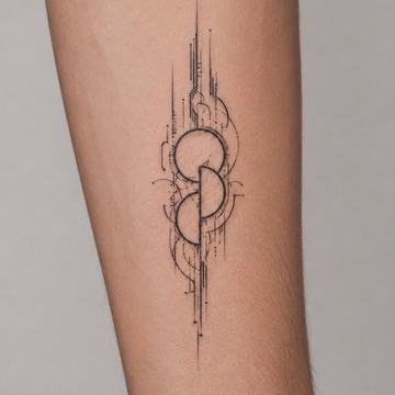 Minimalistisches Organspende-Fineline‑Tattoo am Unterarm