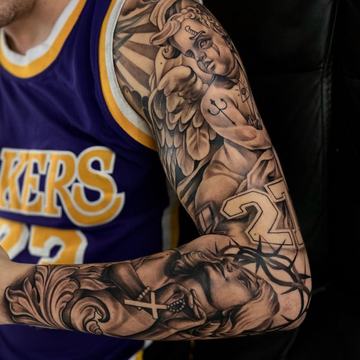 Chicano Tattoo mit Engel