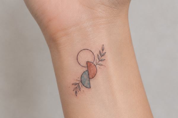 Kleines Fineline‑Tattoo am inneren Handgelenk