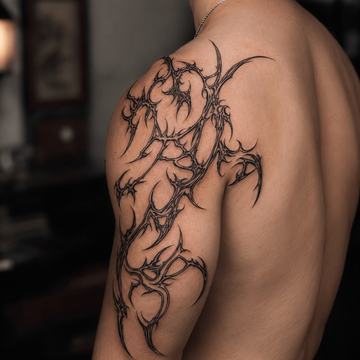 Tribal Tattoo auf der Schulter