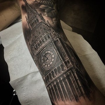 Amazing-Big-Ben-Tattoo-On-Man-Left-Sleeve.jpg