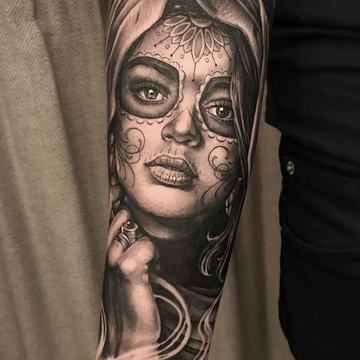 Santa Muerte Tattoo Vorlage